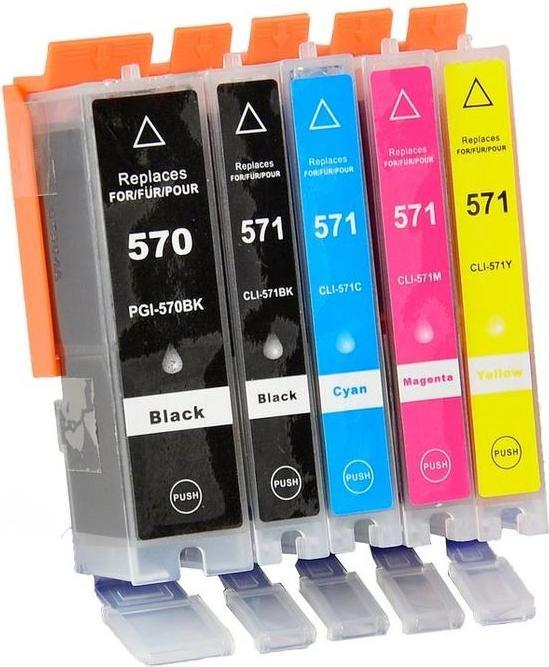 Actual product image Hermex Compatible Canon Pixma TS6050 Ink Cartridges (M, Y, PGBK, C, FC)