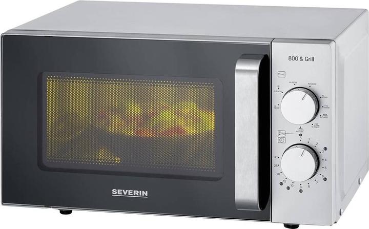 Image du produit Severin MW 7768 Micro-ondes noir/inox 800W Fonction gril, sans plateau tournant (20 l)