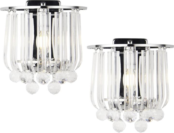 Actual product image Lux.Pro Wall light Alnwick set of 2 E14 chrome coloured (E14)