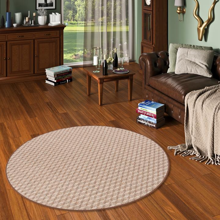 Actual product image Snapstyle Loop Carpet Modern Diamond Round (160 x 160 cm)