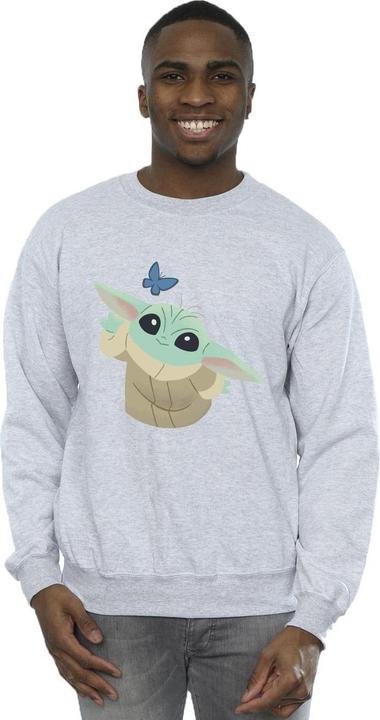 Actual product image Star Wars Mens The Mandalorian Butterfly Catching Sweatshirt (M)