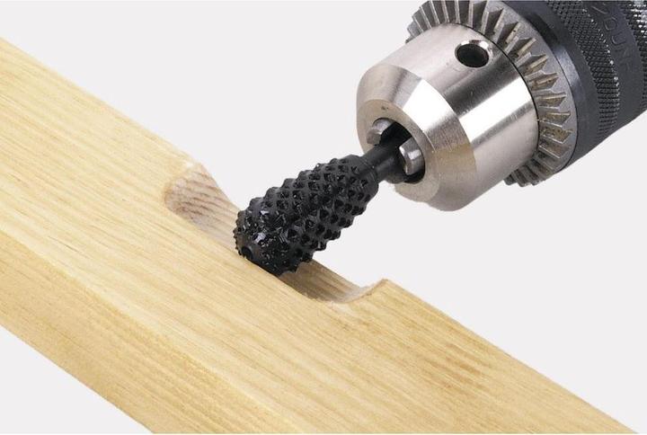 Produktbild wolfcraft Holzraspel für Bohrmaschinen, zylindrisch, Rundschaft, Ø 12 mm
