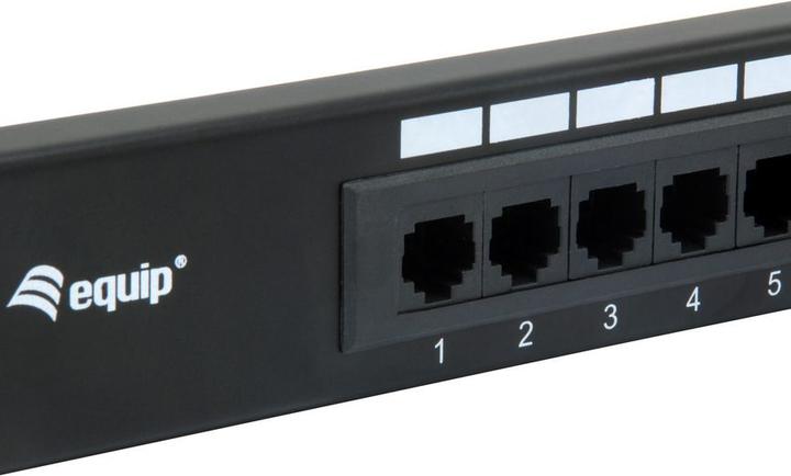 Produktbild equip Patchpanel 16x RJ45 Cat5e 19" 1HE ungeschirmt schwarz