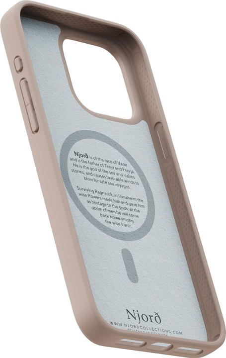 Actual product image Njord Hard Cover Fabric MagSafe Case Pink Sand (Apple iPhone 15 Pro Max)