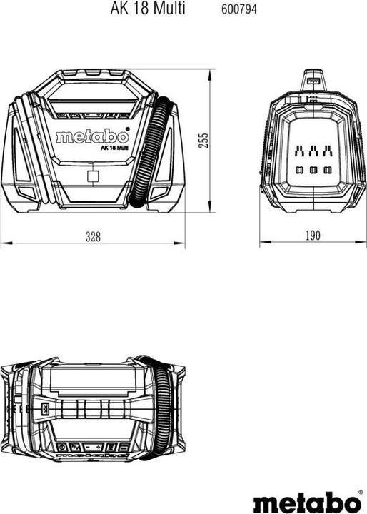 Produktbild Metabo AK 18 Multi (11 Bar, 16 l)