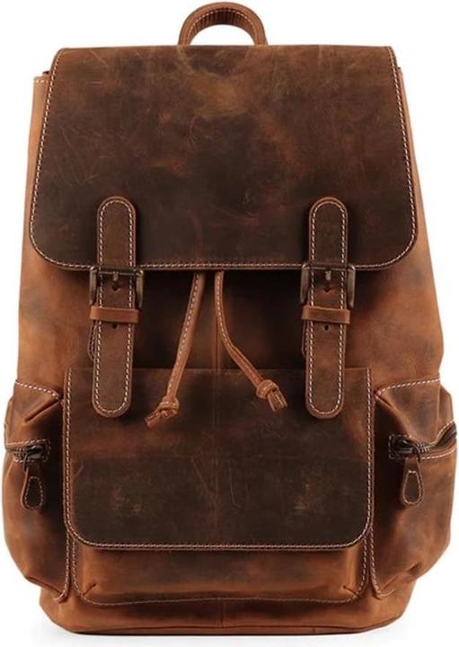 Only-Bags.Store Handgefertigter Rucksack aus genarbtem Leder