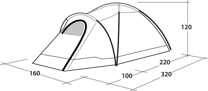 Actual product image Outwell Cloud 2 (Dome tent, 4.40 kg, 2 persons)