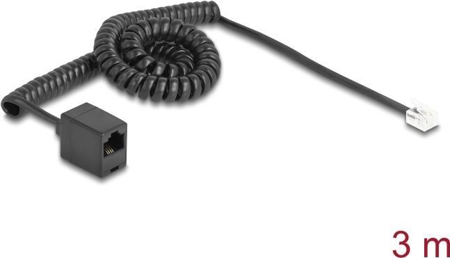 Immagine prodotto Delock Cavo telefonico / cavo a spirale da spina RJ11 a presa RJ45