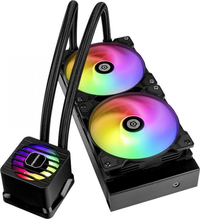 Actual product image Enermax LIQMAXFLO 360mm CPU AIO liquid cooler - Xtreme double chamber pump - VRM water block black