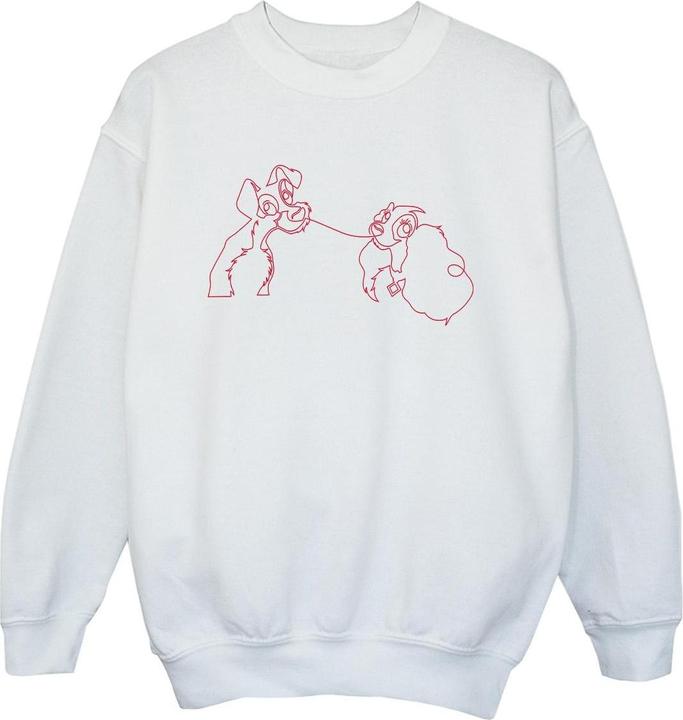 Immagine prodotto Disney Lady And The Tramp Spaghetti Outline Felpa Ragazzi (152, 158)