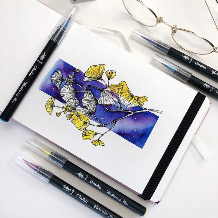 Actual product image Ohuhu Watercolour brush pens (Multicoloured, 24 x)