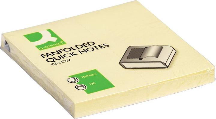 Q-Connect Haftnotizblock Z-Quick 76x76 mm 100 Blatt gelb (76 x 76 mm)
