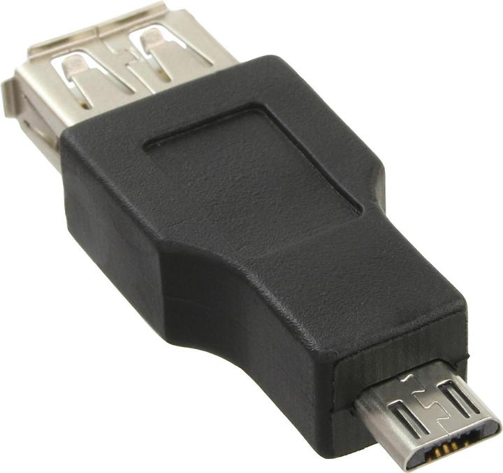 Produktbild InLine Micro-USB Adapter Micro-B Stecker an USB-A Buchse (0.50 m, USB 2.0)