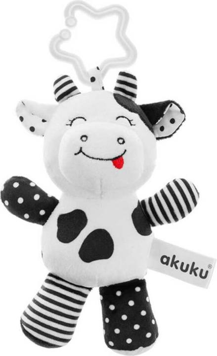 Akuku A0471 Kuh Rassel Kuh Schwarz Und Weiss Plüsch