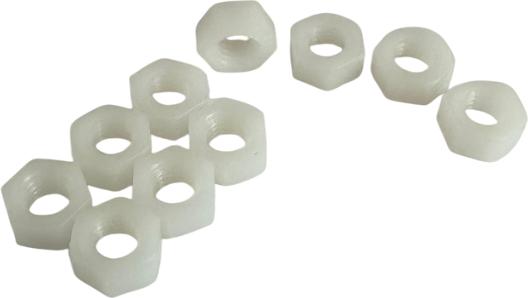 Actual product image Coscorp Industries Sechskantmutter M6, Nylon, 10 Stück (M6)