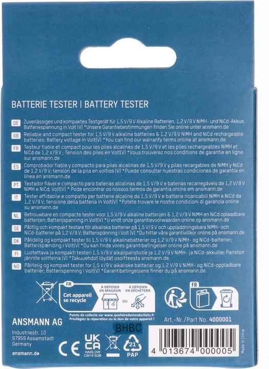Actual product image Ansmann Battery tester