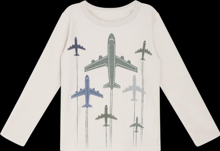 Actual product image Hust and Claire Wool/Bamboo Abba Shirt Aeroplanes (104)