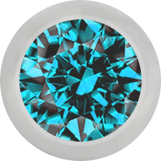 Immagine prodotto Star Piercing Palla d'argento con cristalli d'acqua (senza ottone, Acciaio chirurgico 316L)