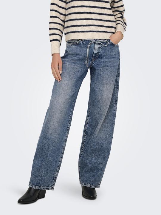 Actual product image Only ONLGIANNA Mid waist balloon cut jeans Straight fit jeans (W27/L34)