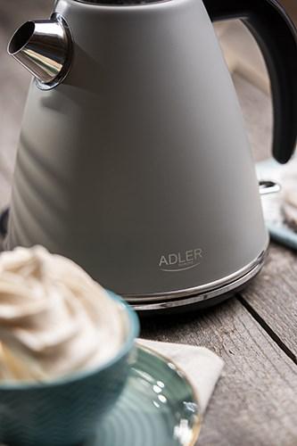 Productafbeelding Adler AD 1343g Elektrisch, 2200 W, 1.5 L, Roestvrij staal, 360 ° draaibare voet, Grijs (1.50 l)
