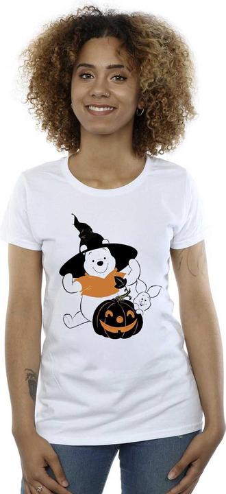 Actual product image Winnie the Pooh Womens/Ladies Pumpkin Cotton Halloween T-Shirt (S)