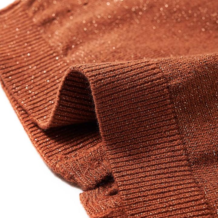 Produktbild VidaXL Kinder-Strickjacke Cognac 116,Material: 97 % Baumwolle. 3 (116)