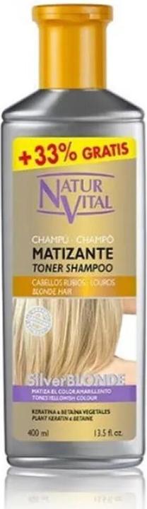 NaturVital CHAMPÚ MATIZANTE silver blonde 400 ml (400 ml, Flüssiges Shampoo)