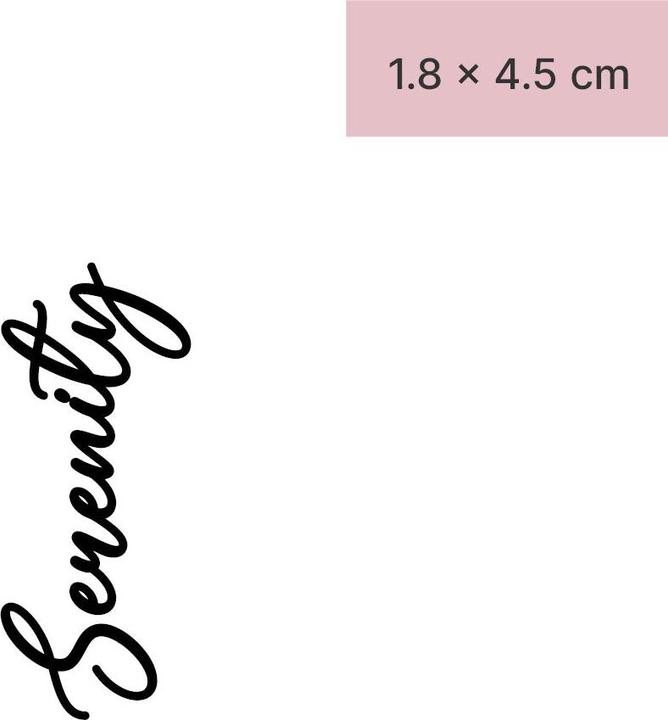 Actual product image minink Temporary tattoo - Serenity