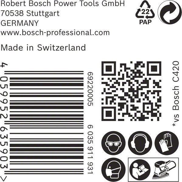 Actual product image Bosch Professional Zubehör Accessories 2608901640 Sandpaper for multi-sander grit 40 (L x (G40)