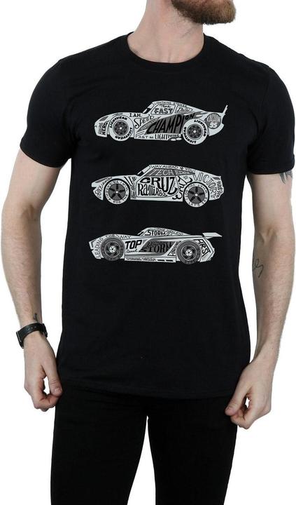 Immagine prodotto Disney Cars Text Racers Maglietta Uomo (XL)