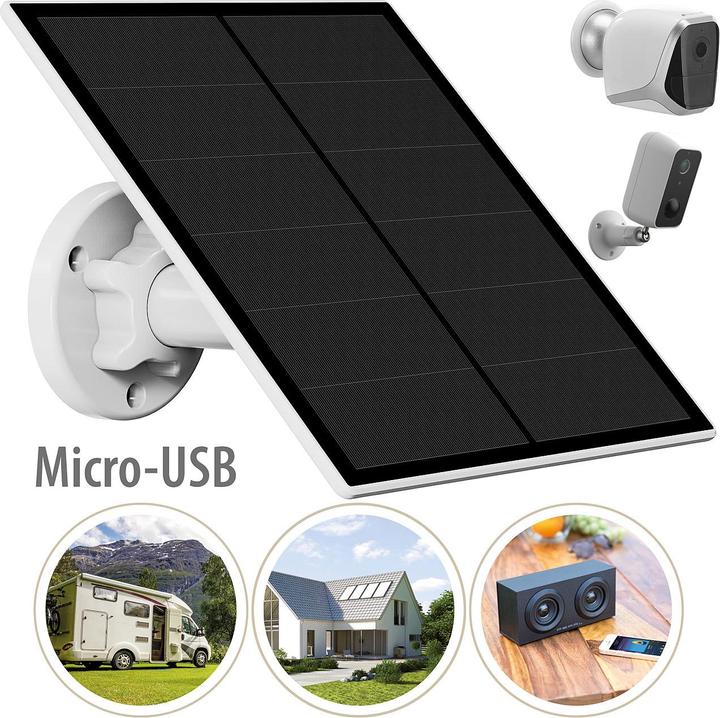 Image du produit 7links Caméra de surveillance IP d'extérieur sur batterie, Full HD, WLAN & App + panneau solaire