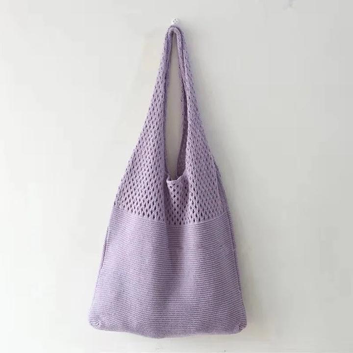 Produktbild Only-Bags.Store Vintage Hollow Woven Underarm Shoulder Bag Knitted Handbag Large Capacity Shopper Totes Summer