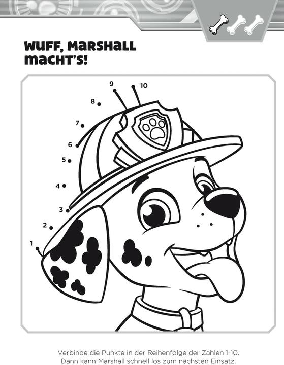 Image du produit Lernen mit der PAW Patrol: Von Punkt zu Punkt. Mein Vorschulbuch (Allemand, Éditions Schwager & Steinlein, 2022)