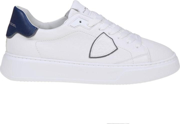 Produktbild Philippe Model temple sneakers in white/blue leather (42)