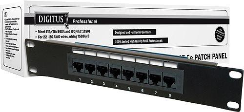Produktbild Digitus CAT 5e Klasse D Patchpanel ungeschirmt 8-Port RJ45 8P8C LSA 1U