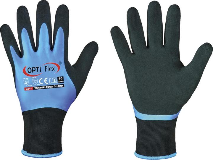 Actual product image Opti Flex Gloves Winter Aqua Guard size 9 black/blue EN 388, EN 511 PPE category II (9)