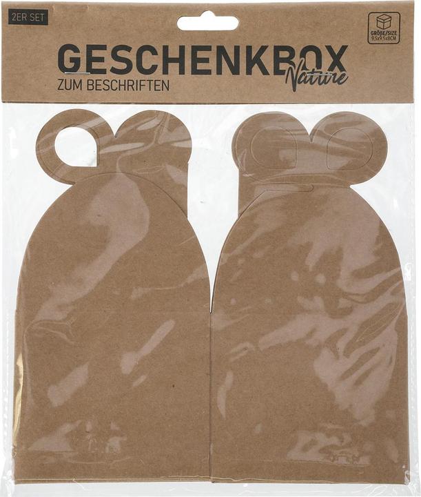 Immagine prodotto Natura Punto Set di 2 scatole regalo pieghevoli in carta con coperchio, naturale, 9,5 x 9,5 x 8 cm (Scatola da regalo, 2 x)