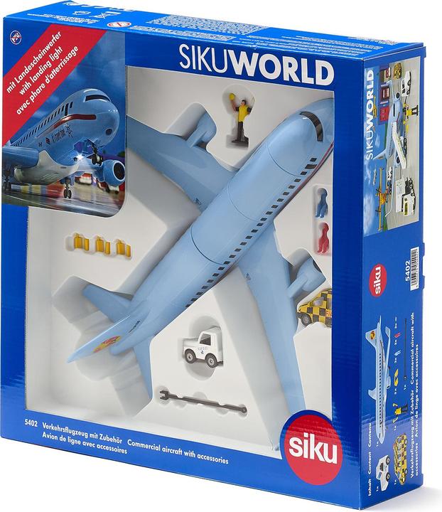 Actual product image Siku Commercial aircraft with accessories World, 395x385x117 mm, from 3+