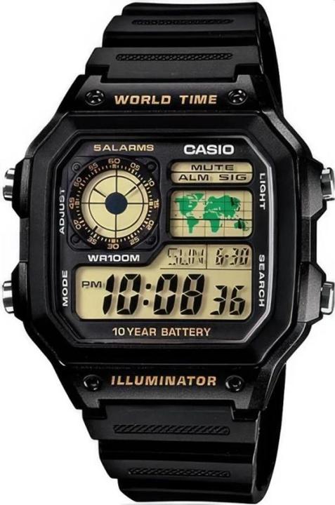 Casio AE-1200WH-1B (Digitaluhr, 43 mm)