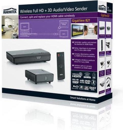 Immagine prodotto Marmitek GigaView 821, trasmissione video senza fili FullHD, 3D (25 m, HDMI CEC)