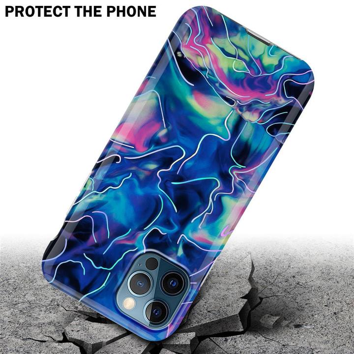 Produktbild Cadorabo IMD TPU Bunter Marmor Cover (Apple iPhone 12 Pro Max)