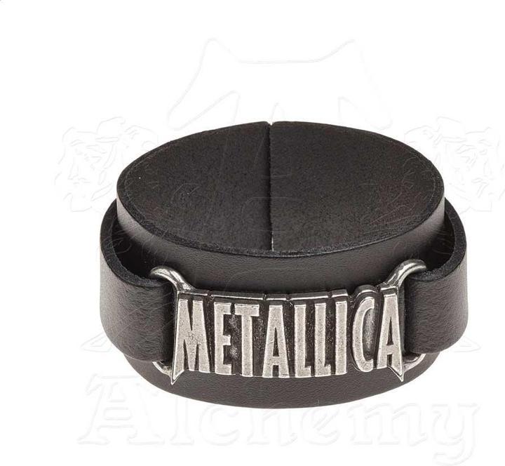 Metallica Logo Lederarmband Erwachsene (100% synthetisches Material)
