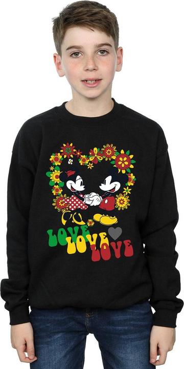 Produktbild Disney Mickey And Minnie Mouse Hippie Love Sweatshirt Jungen (152, 158)