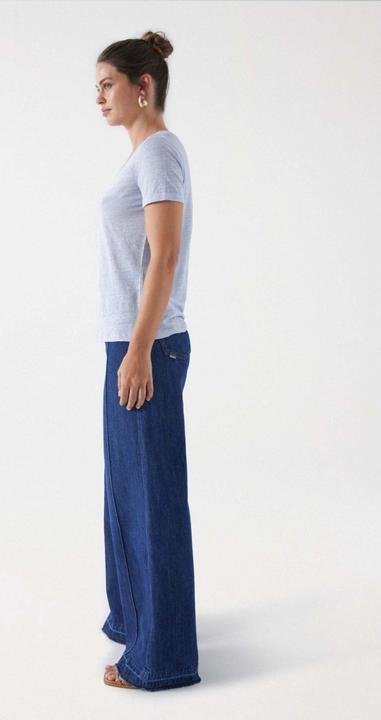 Immagine prodotto Salsa Jeans Magliette Maglietta in lino con scollo a V (L)
