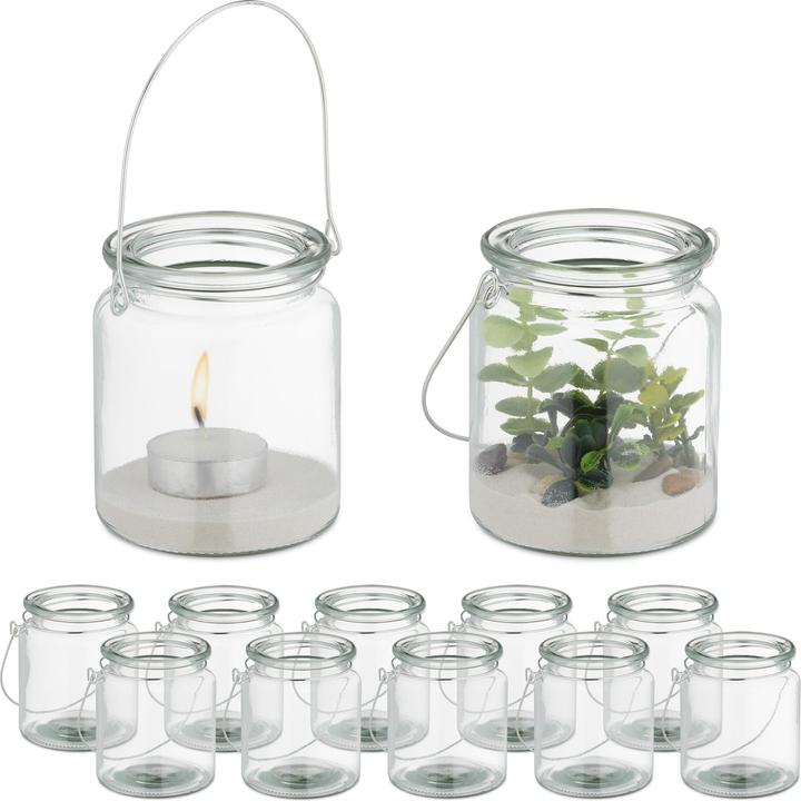 Immagine prodotto Relaxdays 12x lanterna (12 x, 8 x 8 x 9,5 cm)