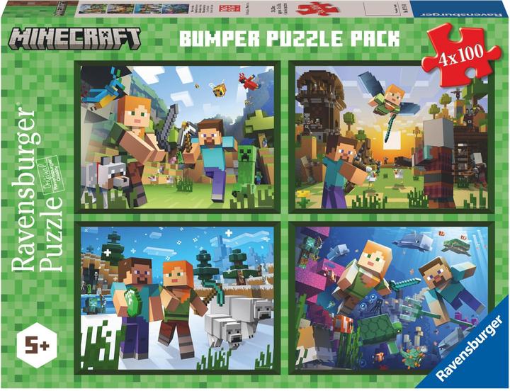 Image du produit Ravensburger Puzzle Minecraft 4x100pzs (100 pièces)