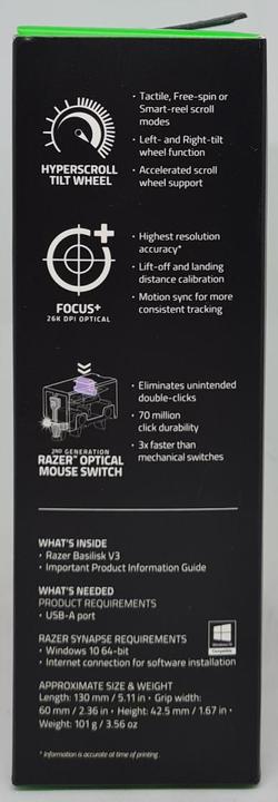Actual product image Razer Basilisk V3 (Cable)