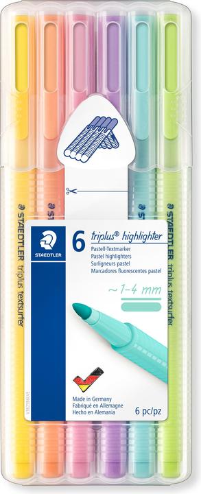 Produktbild Staedtler Textmarker triplus pastel 6St Box (6 Farben, 4 mm, 6 x)
