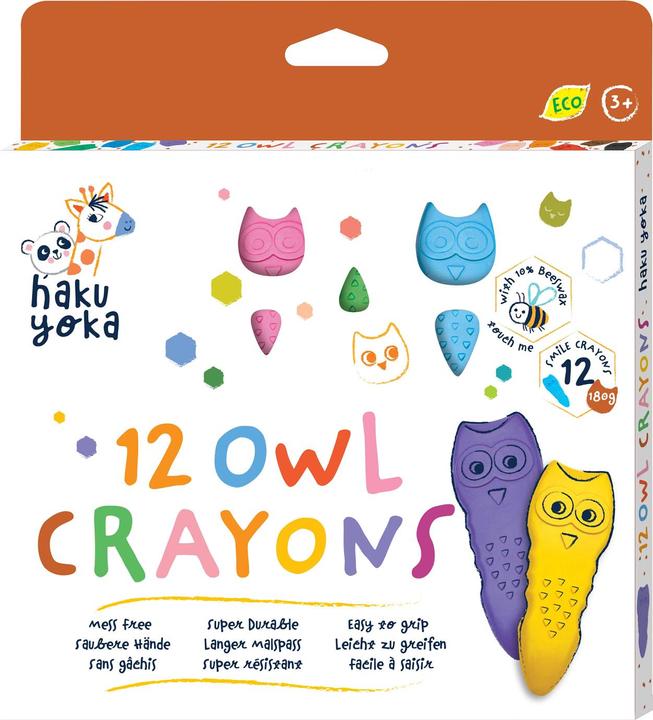 Actual product image Magni Figure wax crayons owl (Multicoloured, 12 x)