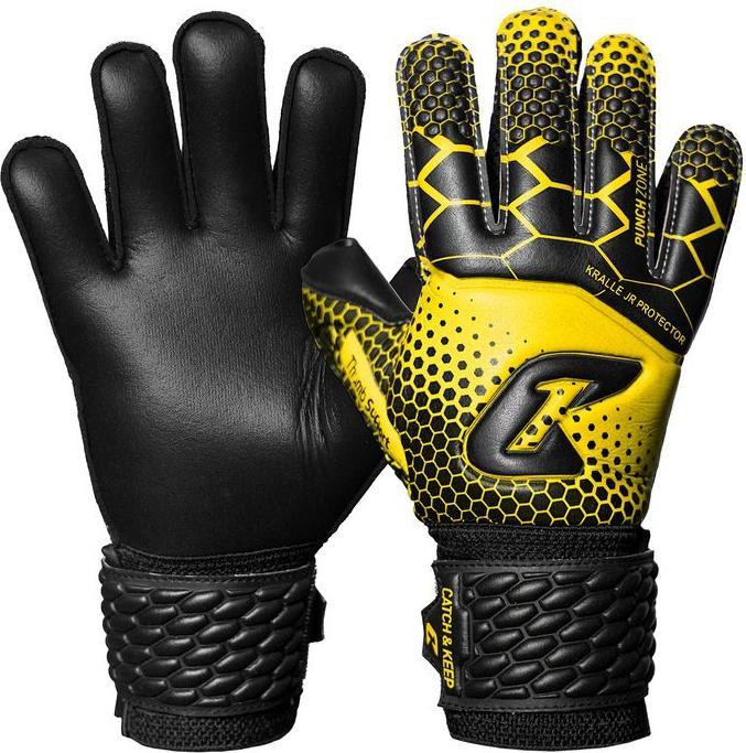 Produktbild Catch & Keep Fussballhandschuhe Kralle Protector Gr. 4 Gelb Torwart Keeper Goalie Handschuhe (4)